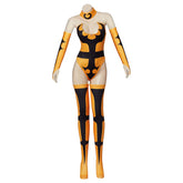 Halloweez Tanya Cosplay Costume | Mortal Kombat X Inspired Yellow Jumpsuit with Gloves & Stockings - Halloweez